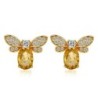 Elegant stud earrings - crystal beeEarrings