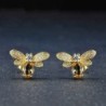 Elegant stud earrings - crystal beeEarrings