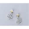 Fashionable earrings - bee / honeycomb - 925 sterling silverEarrings