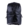 Warm winter leather hat - with neck / face cover / ear flaps - Russian / Soviet badgeHats & Caps
