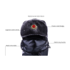 Warm winter leather hat - with neck / face cover / ear flaps - Russian / Soviet badgeHats & Caps