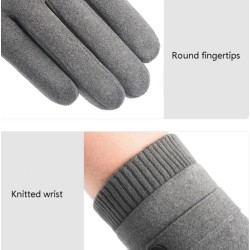 Elegant warm gloves - touchscreen function - with a decorative buttonGloves