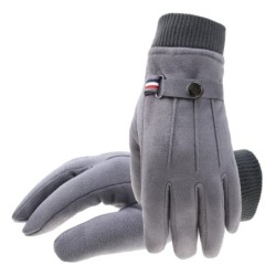 Winter suede gloves - touch screen function - windproof - anti-slip - unisexGloves