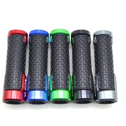 Motorcycle handlebar grips - aluminum / rubber - 22mm - for Suzuki / universalHand Grips & End