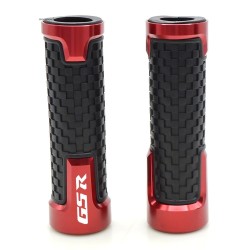 Motorcycle handlebar grips - aluminum / rubber - 22mm - for Suzuki / universalHand Grips & End