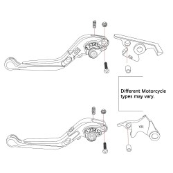 Brake lever / clutch lever / handlebar grip - for Yamaha motorcyclesInstruments