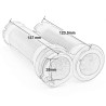 Chrome motorcycle handlebar grips - 25mm - for Harley Sportster / Touring / DynaHand Grips & End