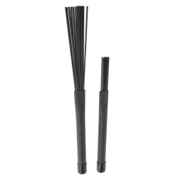 Jazz drum sticks - nylon brushes - retractable - with rubber handle - 23cm - 2 piecesDrums