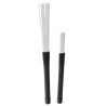 Jazz drum sticks - nylon brushes - retractable - with rubber handle - 23cm - 2 piecesDrums