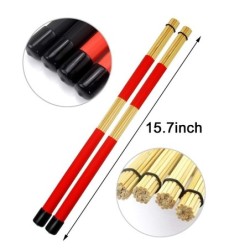 Drum sticks - wooden rods - with storage bag - jazz effect - 2 pairsDrums