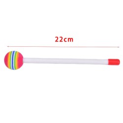 Drum mallets - sticks - colorful round lollipop shaped - 1 pairDrums