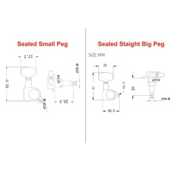 Guitar tuning pegs - machine head - left / right - 6 piecesGuitars