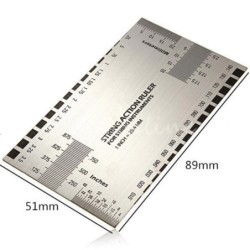 Guitar measuring ruler - string conversion chart - stainless steelGuitars