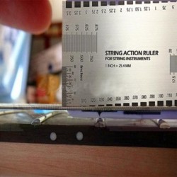 Guitar measuring ruler - string conversion chart - stainless steelGuitars