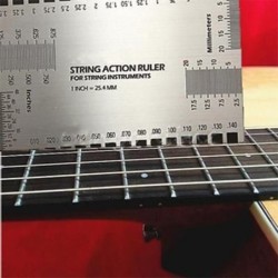 Guitar measuring ruler - string conversion chart - stainless steelGuitars