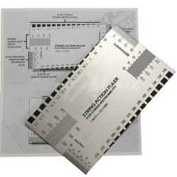 Guitar measuring ruler - string conversion chart - stainless steelGuitars