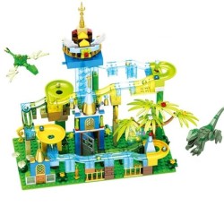 Marble race - with light - electric maze ball - building blocks - Jurassic dinosaur park / jungle world - toyPuzzles & Games