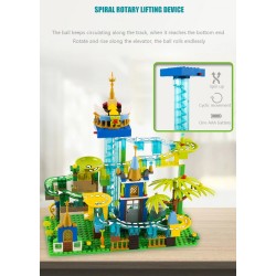 Marble race - with light - electric maze ball - building blocks - Jurassic dinosaur park / jungle world - toyPuzzles & Games