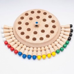 Memory matchstick - chess game board - educational toy - woodenWooden