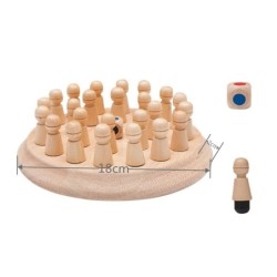 Memory matchstick - chess game board - educational toy - woodenWooden