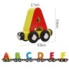 Magnetic trains / cars with letters / numbers / insects - wooden - educational toyConstruction