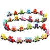 Magnetic trains / cars with letters / numbers / insects - wooden - educational toyConstruction