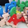 Mini wooden train with alphabet - educational toyWooden