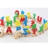 Mini wooden train with alphabet - educational toyWooden