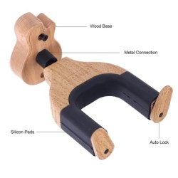 Guitar hanger - hook - with auto lock - wall mountedGuitars