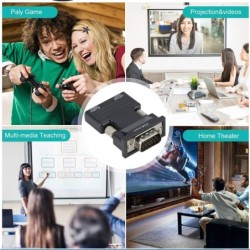 HDMI-compatible to VGA adapter - audio cable - 3.5mm - 1080PCables