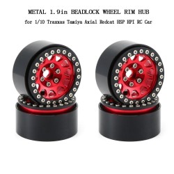 Beadlock wheel hub - rims - aluminum alloy - 1.9" / 2.2" - for 1/10 RC Crawler cars - 4 piecesR/C car