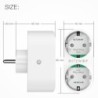 BW-SHP7 -16A 3680W - wall socket - dual EU plug - WiFi - timer - remote control - Alexa - GoogleSwitches