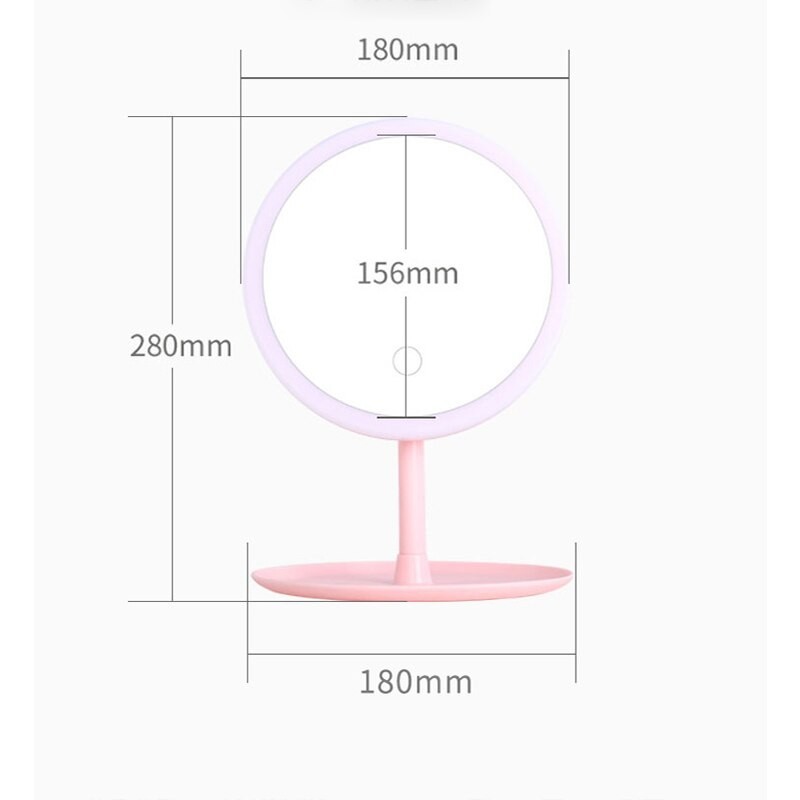 Makeup mirror - LED light - adjustable - touch control - dimmer - USBMake-Up