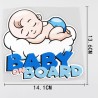 Baby On Board - sleeping baby - car stickerStickers
