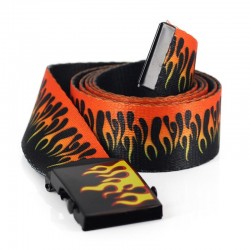 Nylon belt with flame design - unisexBelts