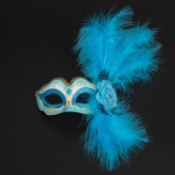 Venetian eye mask - with feathers / glitter - for Halloween / masqueradesMasks