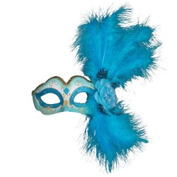 Venetian eye mask - with feathers / glitter - for Halloween / masqueradesMasks