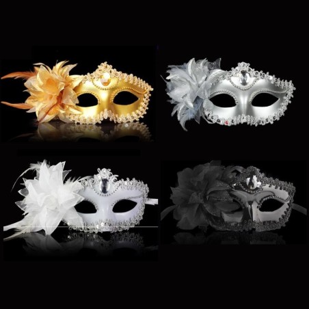 Sexy Venetian eye mask - with diamonds / feathers / flowers - for Halloween / masqueradesMasks