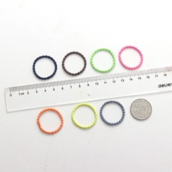 Elastic hair bands - colorful nylon - 50 piecesHair clips