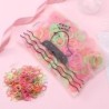 Elastic hair bands - colorful nylon - 50 piecesHair clips