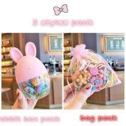 Hair elastics - animals / flowers / fruits shaped - 20 / 30 / 40 piecesHair clips