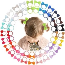 Hair elastics - with ribbon bow - 50 piecesHair clips