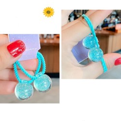Hair elastics - with starry ball - 2 piecesHair clips