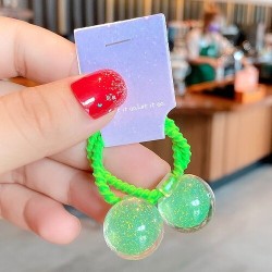 Hair elastics - with starry ball - 2 piecesHair clips