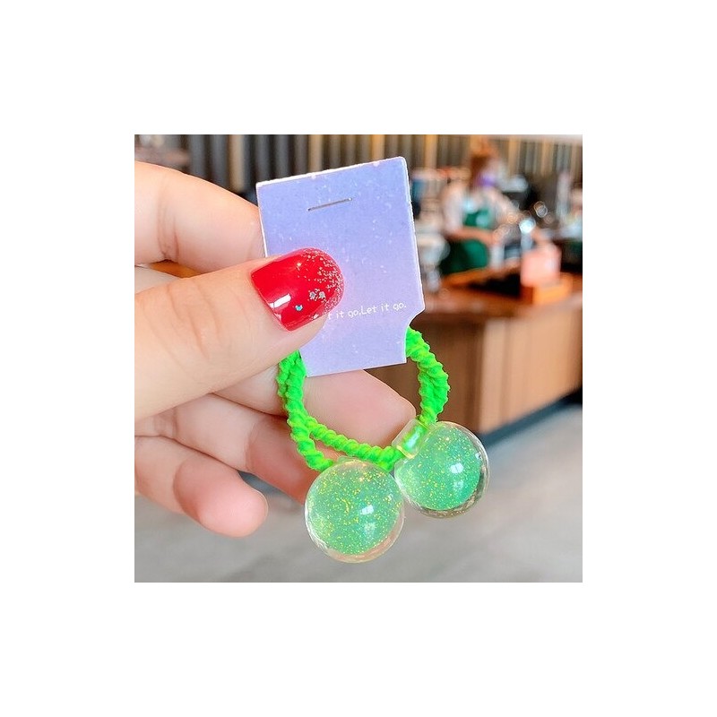 Hair elastics - with starry ball - 2 piecesHair clips