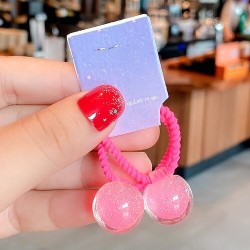 Hair elastics - with starry ball - 2 piecesHair clips
