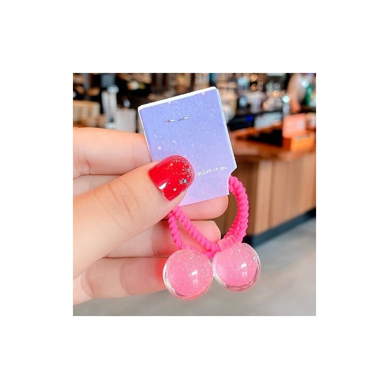 Hair elastics - with starry ball - 2 piecesHair clips