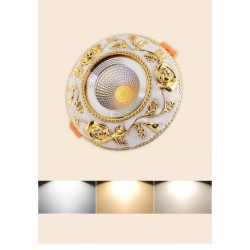 American style - luxurious gold ceiling lamp - spot light - recessed - dimmable - COB - LED - 3W / 5W / 7WSpotlights