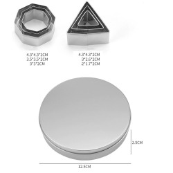 Geometric shaped cookie cutter - square / heart / triangle - stainless steelBakeware