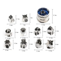 Cookie cutters - stainless steel - 12 piecesBakeware